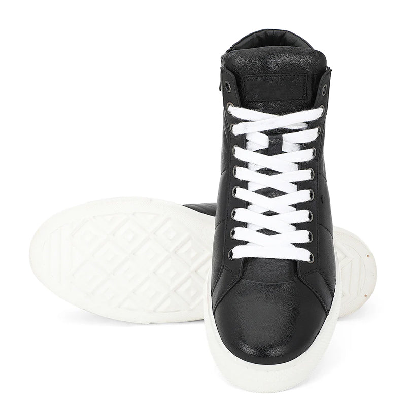 Men Lace-Up Leather Handcrafted Sneakers