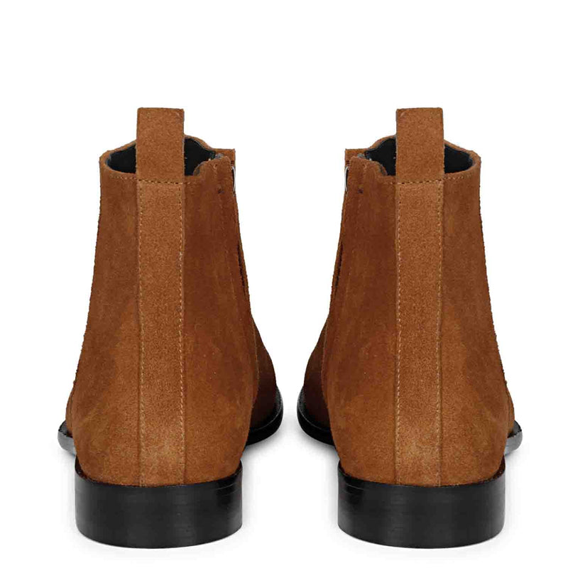 Suede Leather Mid-Top Chelsea Boots