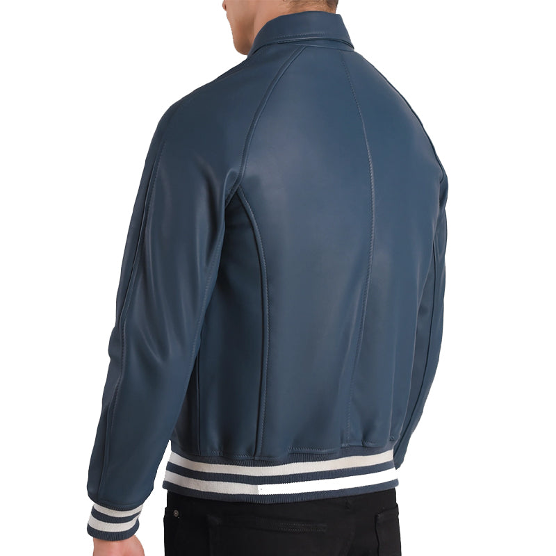 Men Solid Slim Fit Bomber Jacket