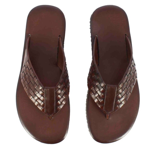 Handmade braided leather Slip on