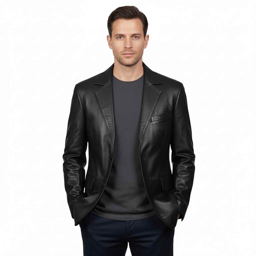 Astaire Leather Blazer
