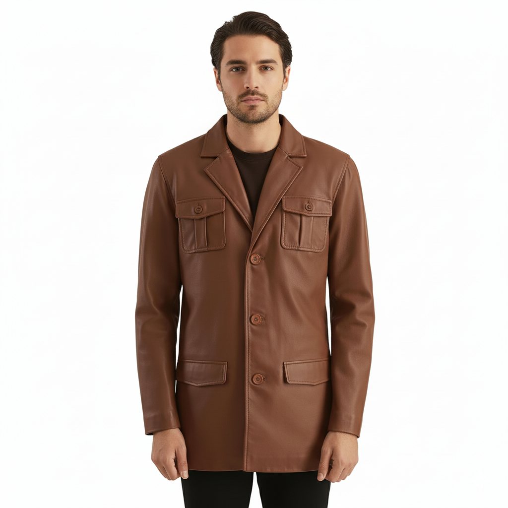 Voxen Leather Blazer