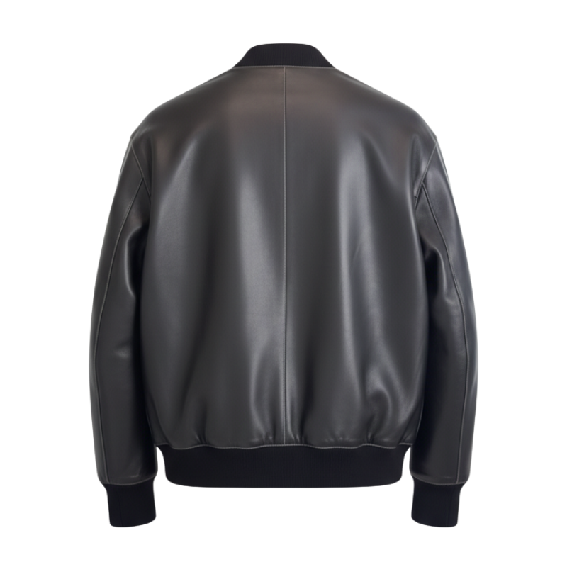Jet Luxe Leather Bomber Jacket