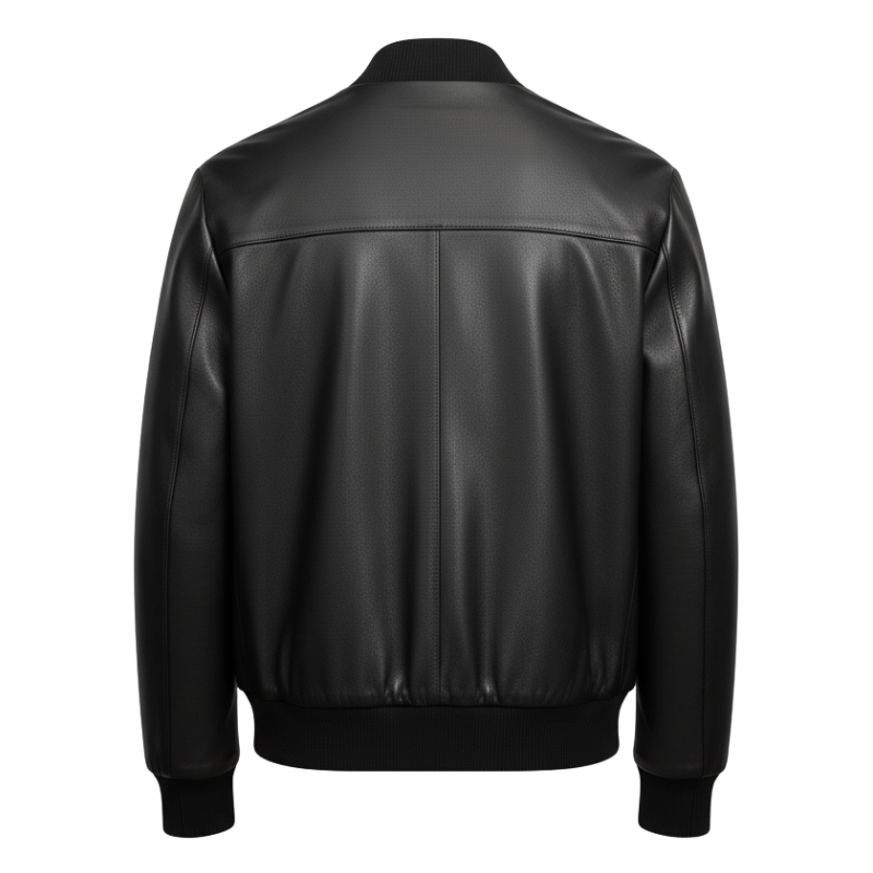 Classic Leather Stylish Bomber Jacket