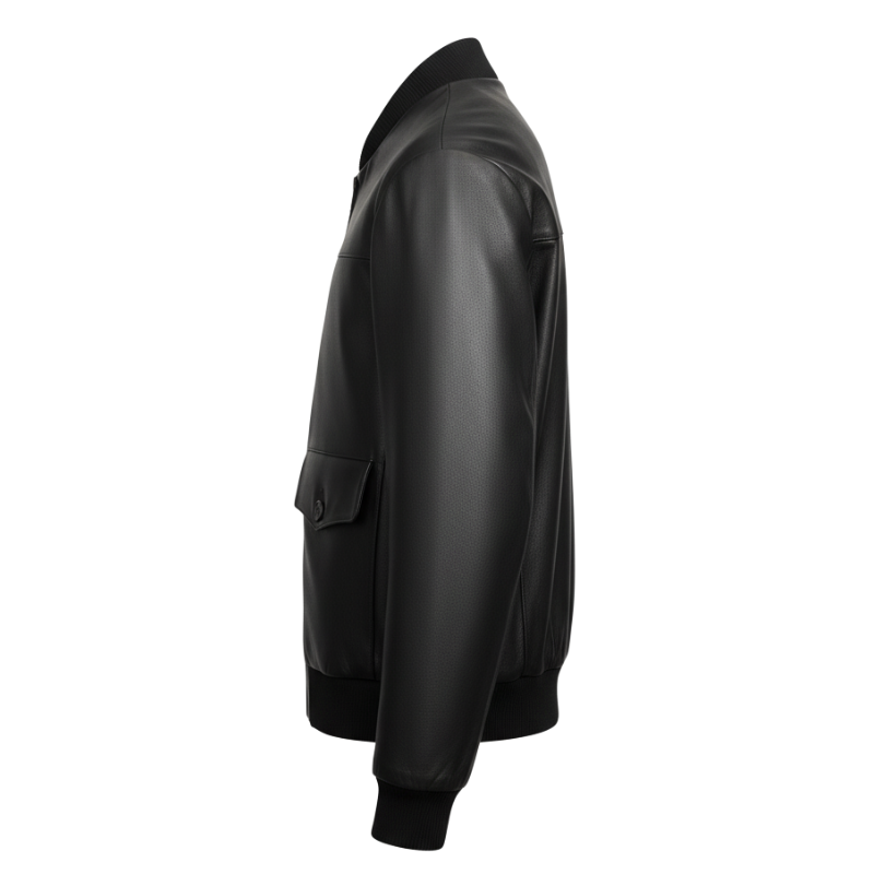 Classic Leather Stylish Bomber Jacket