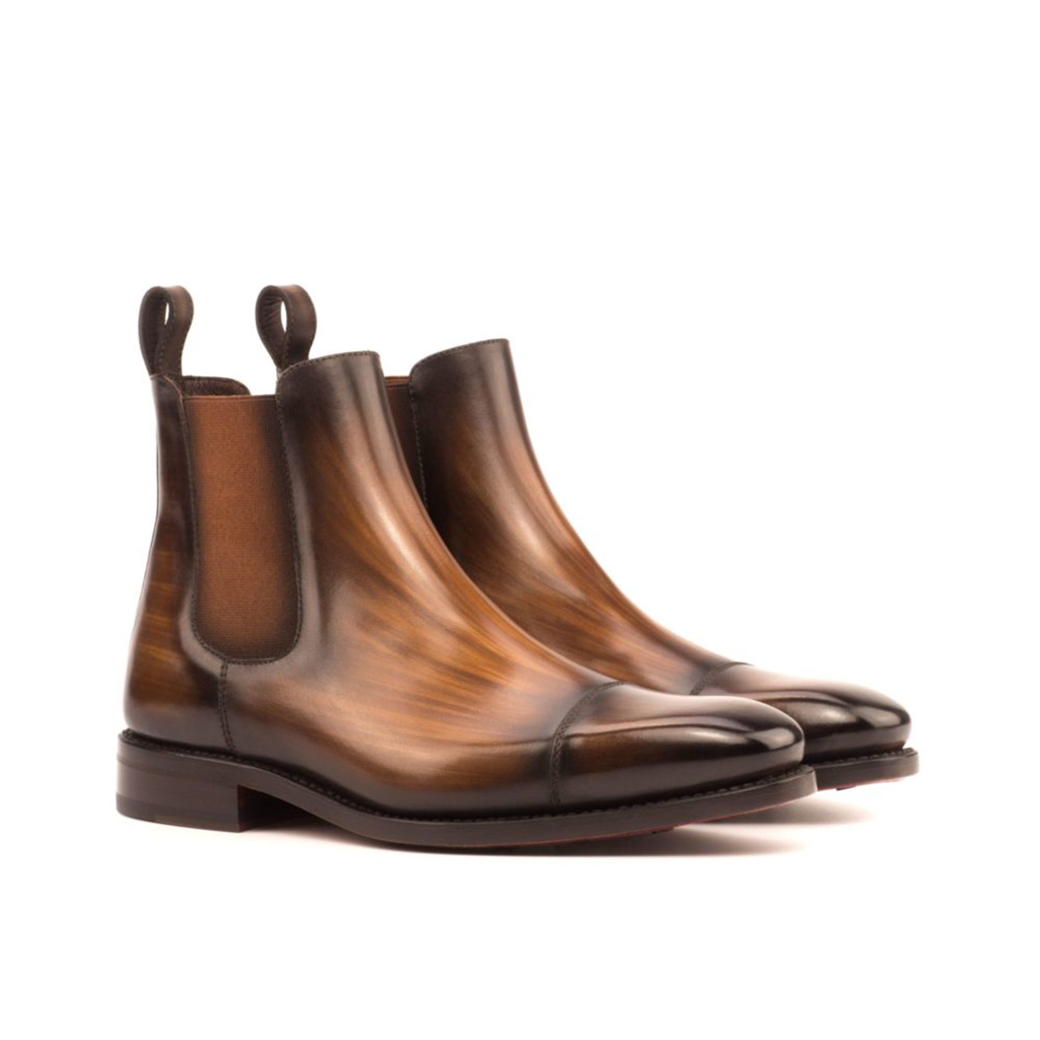 Brown Patina Chelsea Boots