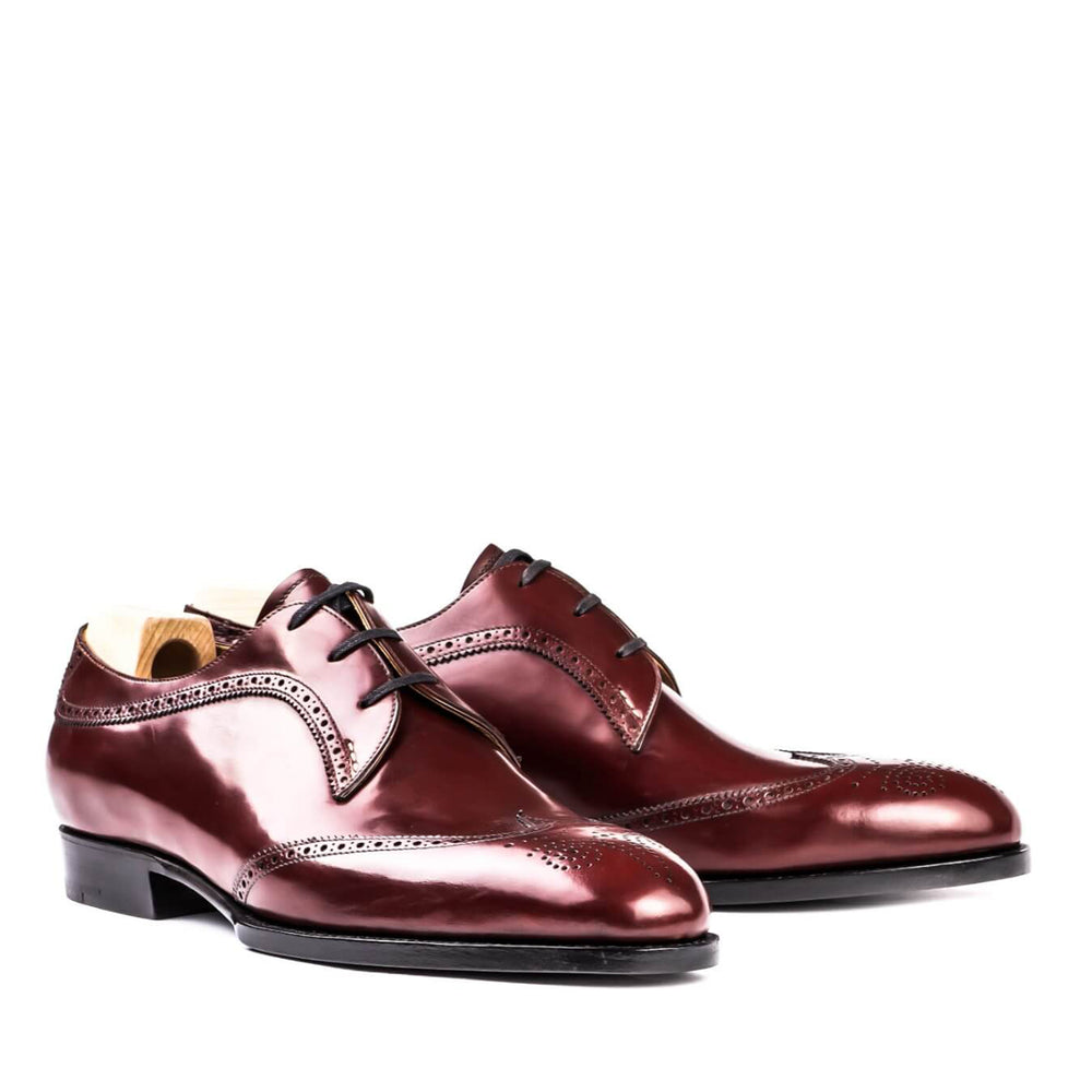 Classic Polished Shiny Leather Derby Shoe
