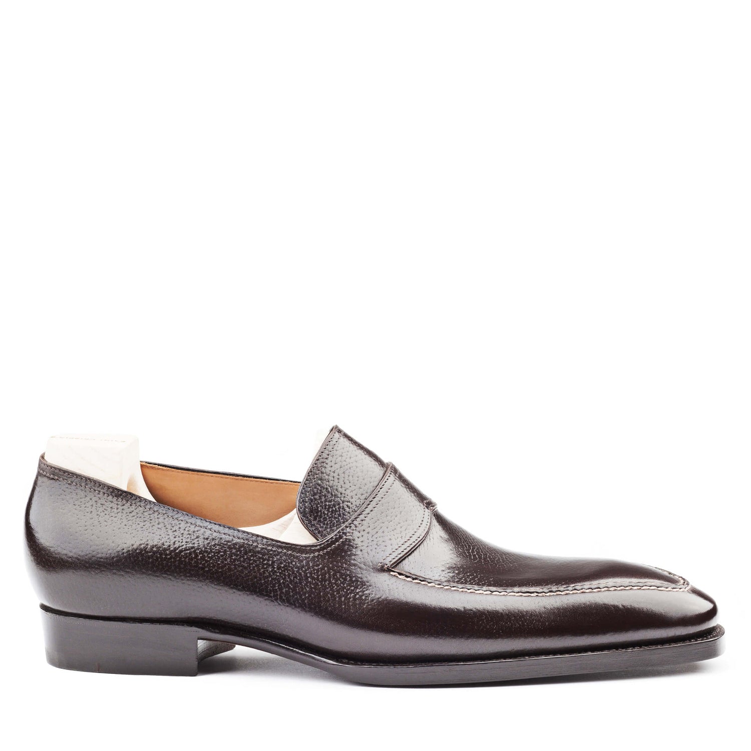 Men Custom Handmade Shiny Leather Loafers