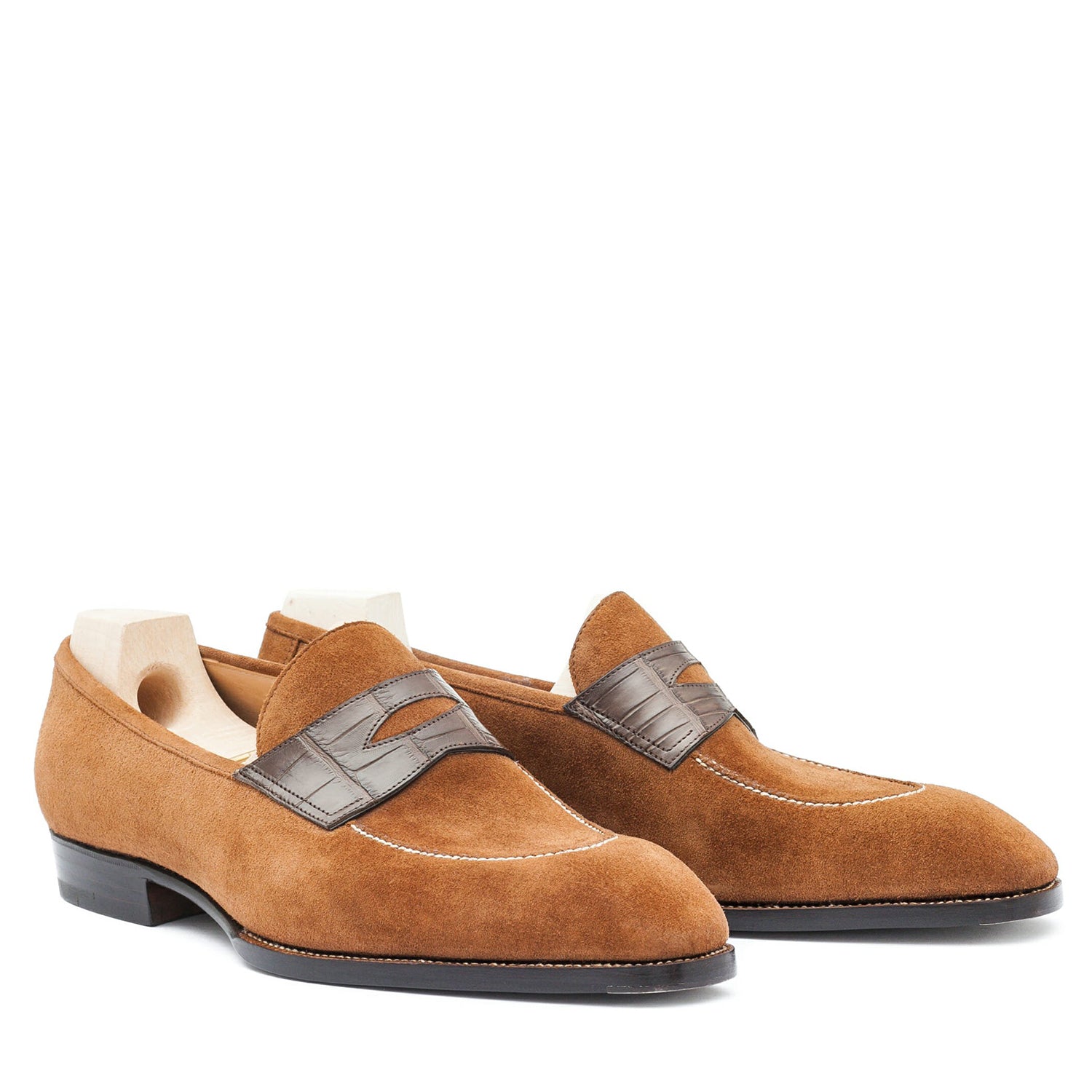Men Suede Penny Leather Loafers