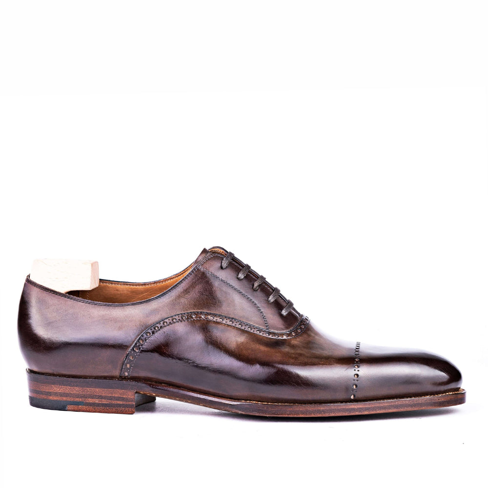 Plain Shiny Leather Formal Oxford Shoe