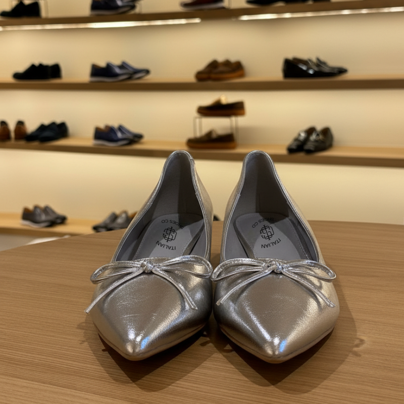 Italian Elegance Bow Pointed Heels