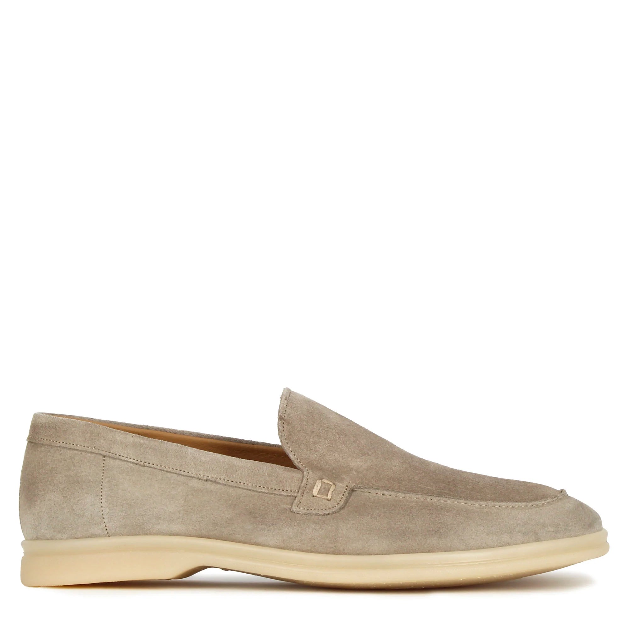 Men's casual grey suede moccasin