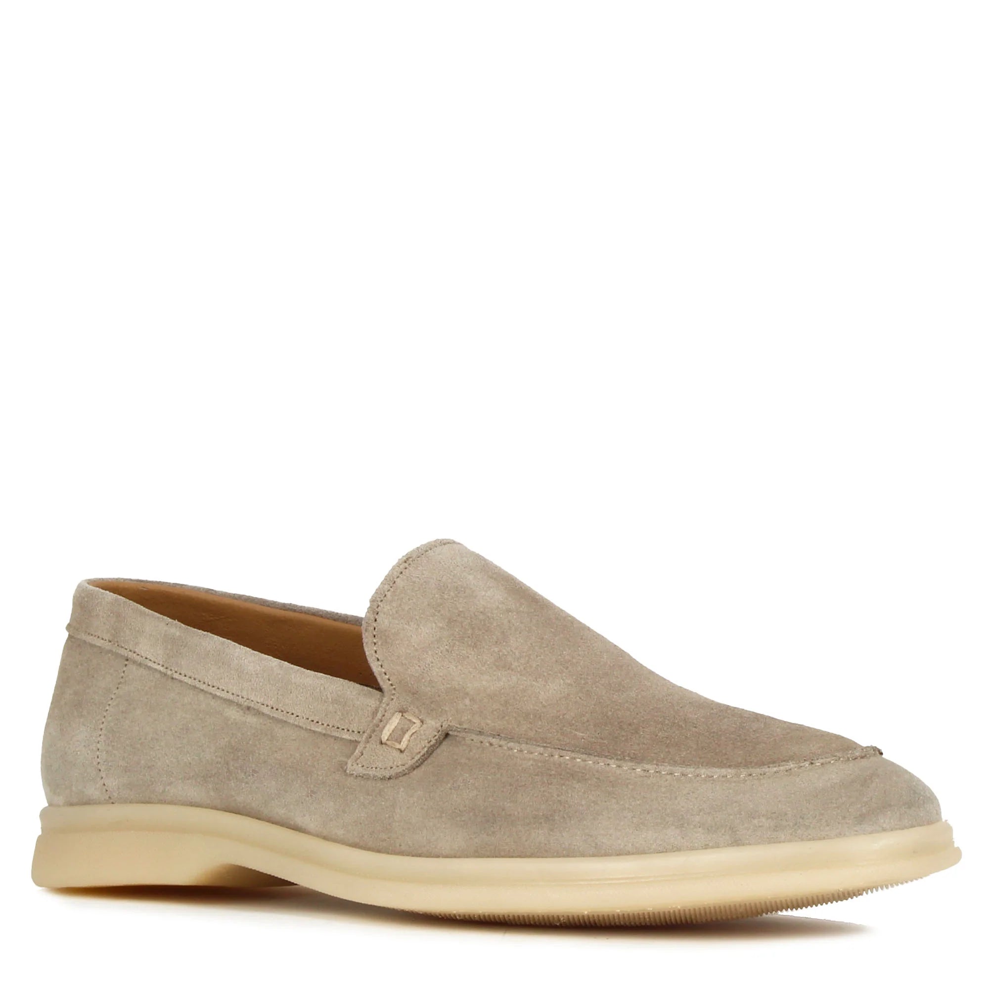 Men's casual grey suede moccasin