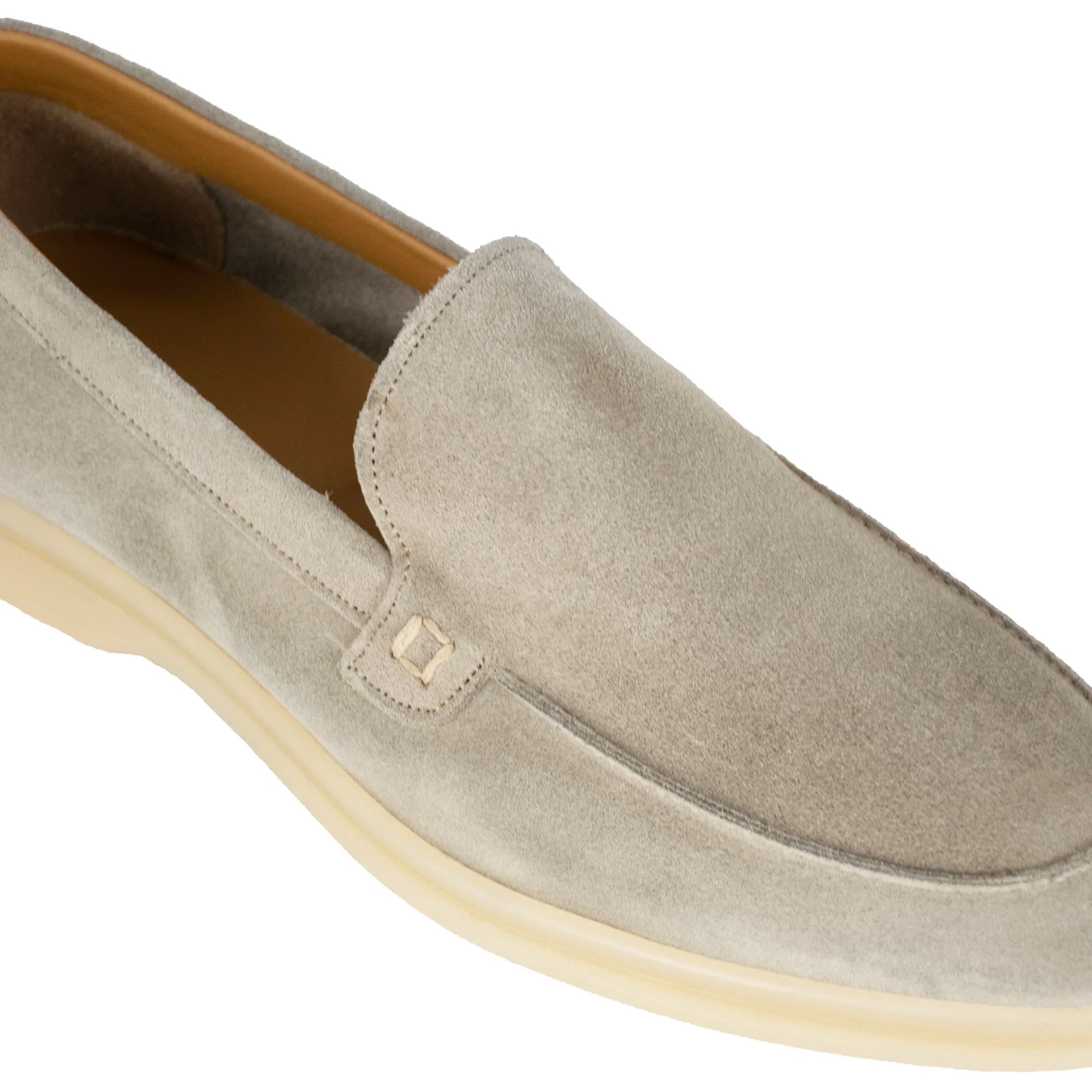 Men's casual grey suede moccasin