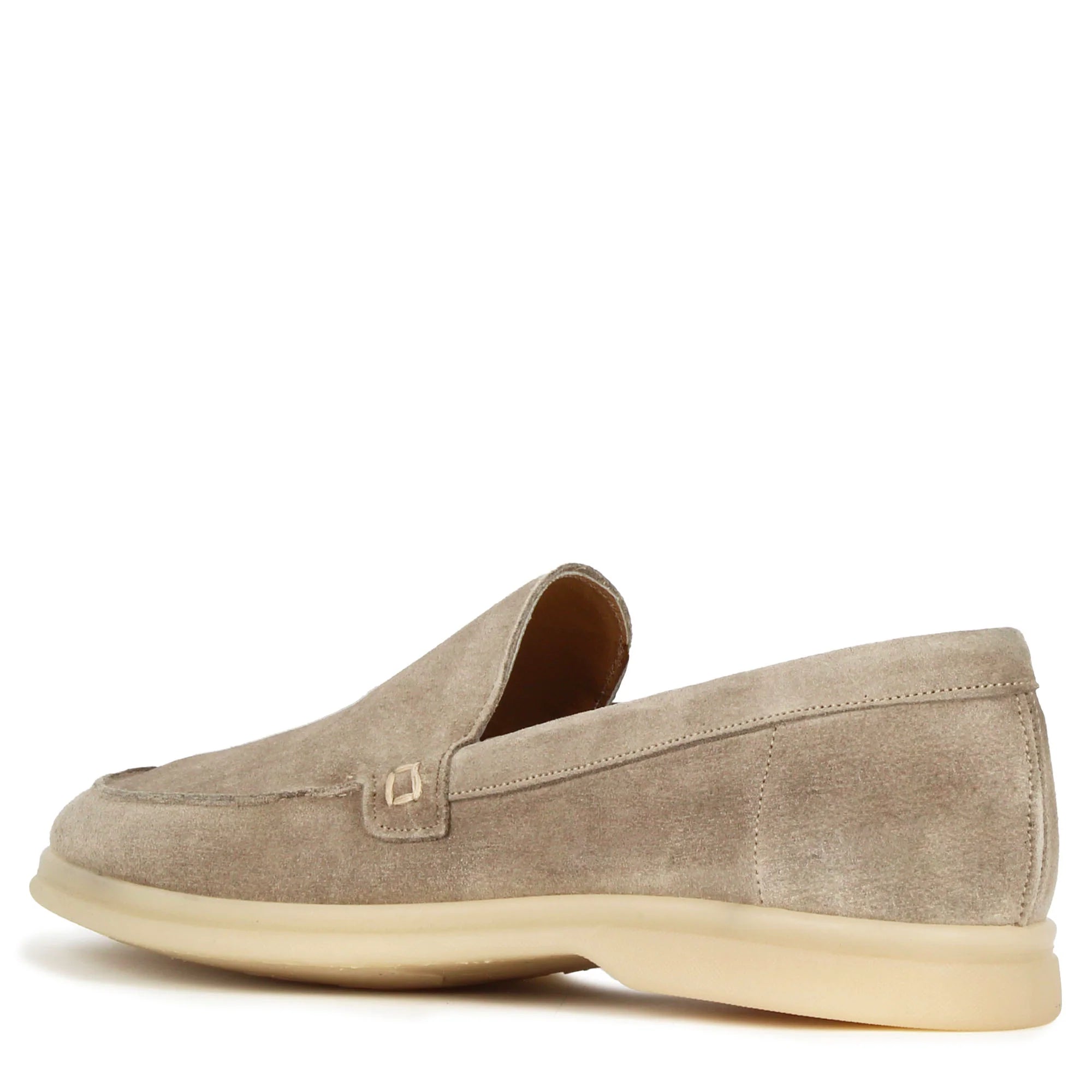 Men's casual grey suede moccasin