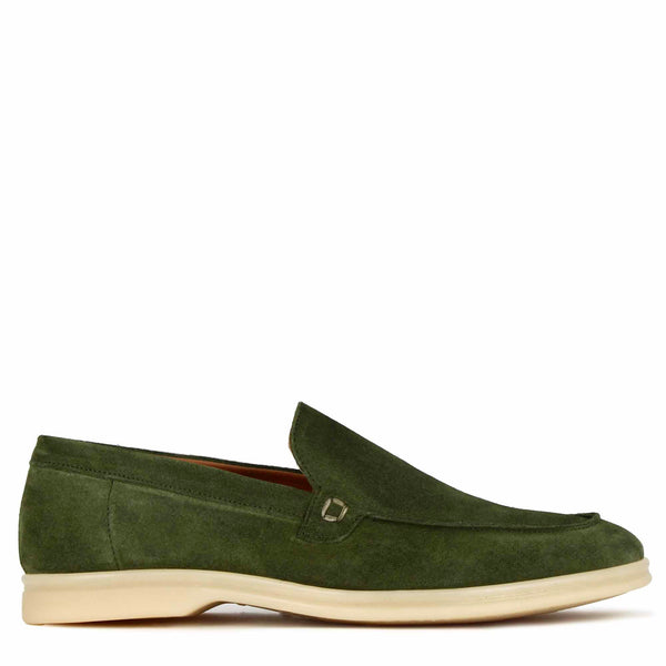 Olive Loafer in Suede Leather