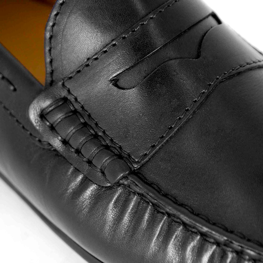 Black Leather Moccasin