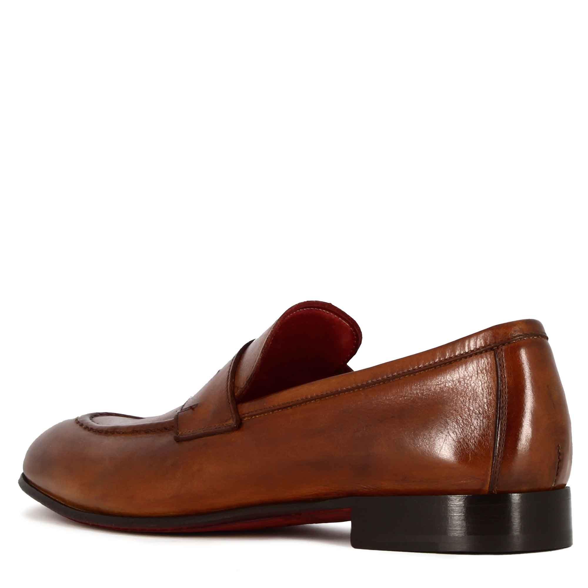 Light Brown Leather Moccasin