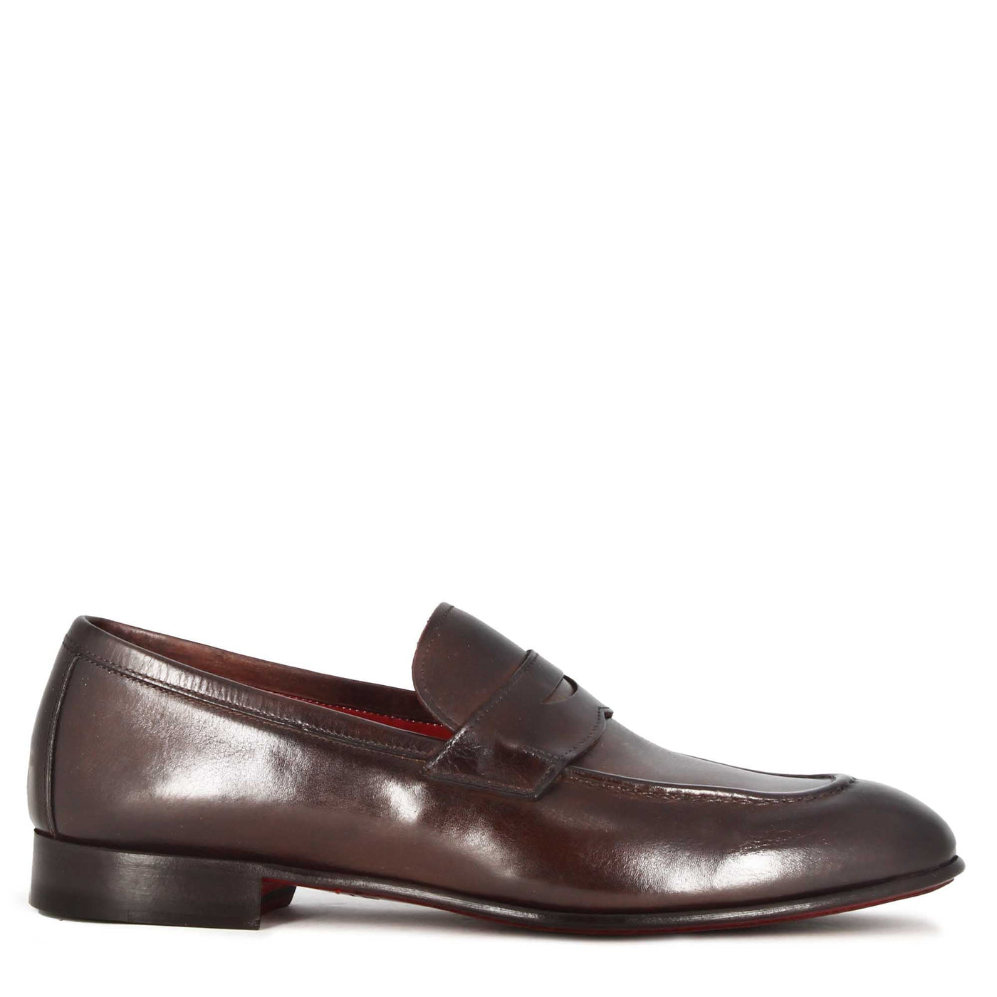 Classic Hand-Painted Leather Penny Loafers