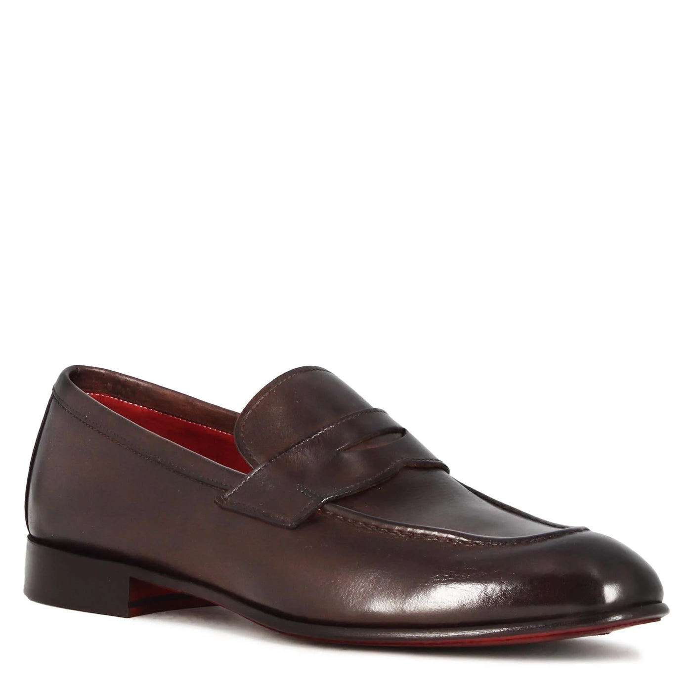 Classic Hand-Painted Leather Penny Loafers