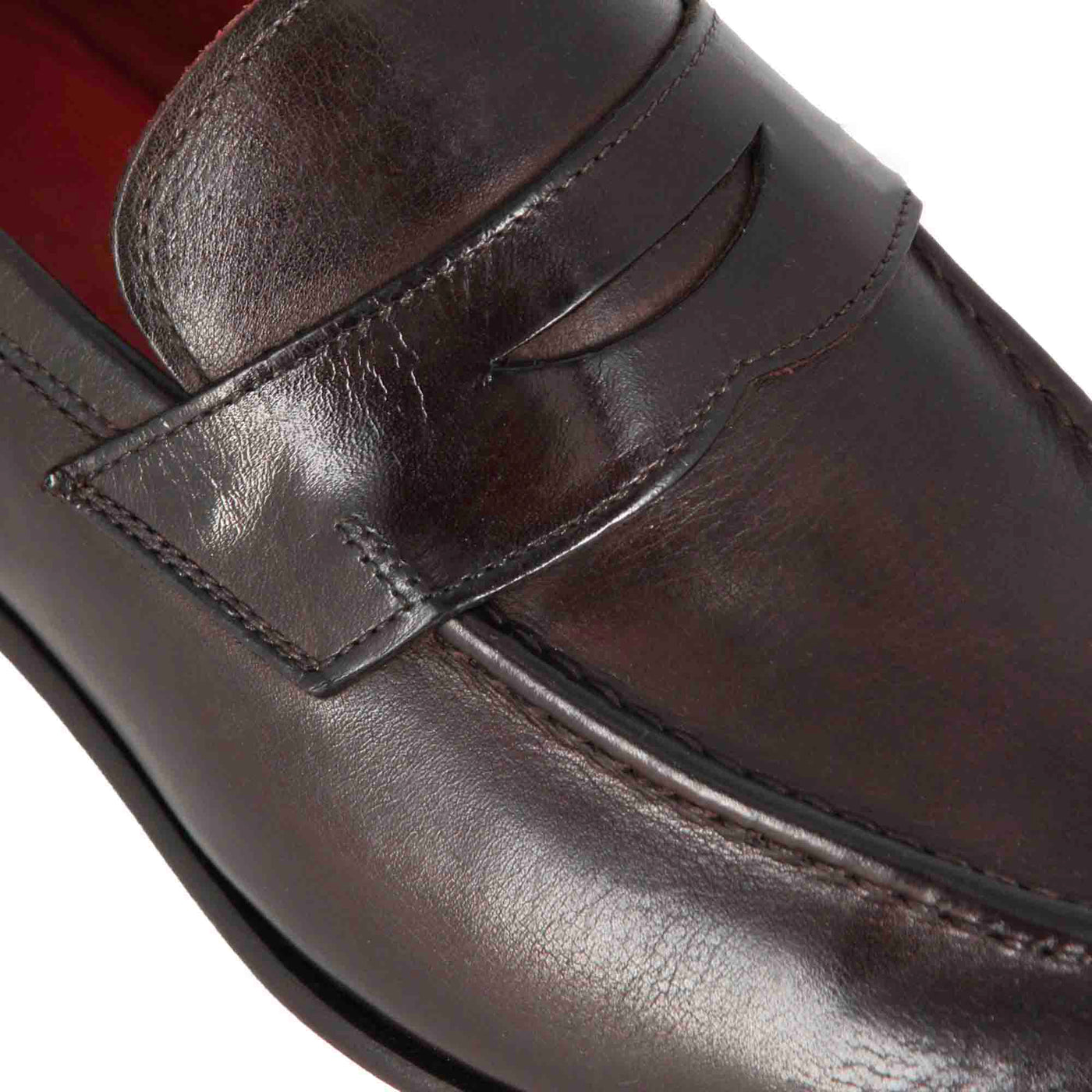 Classic Hand-Painted Leather Penny Loafers