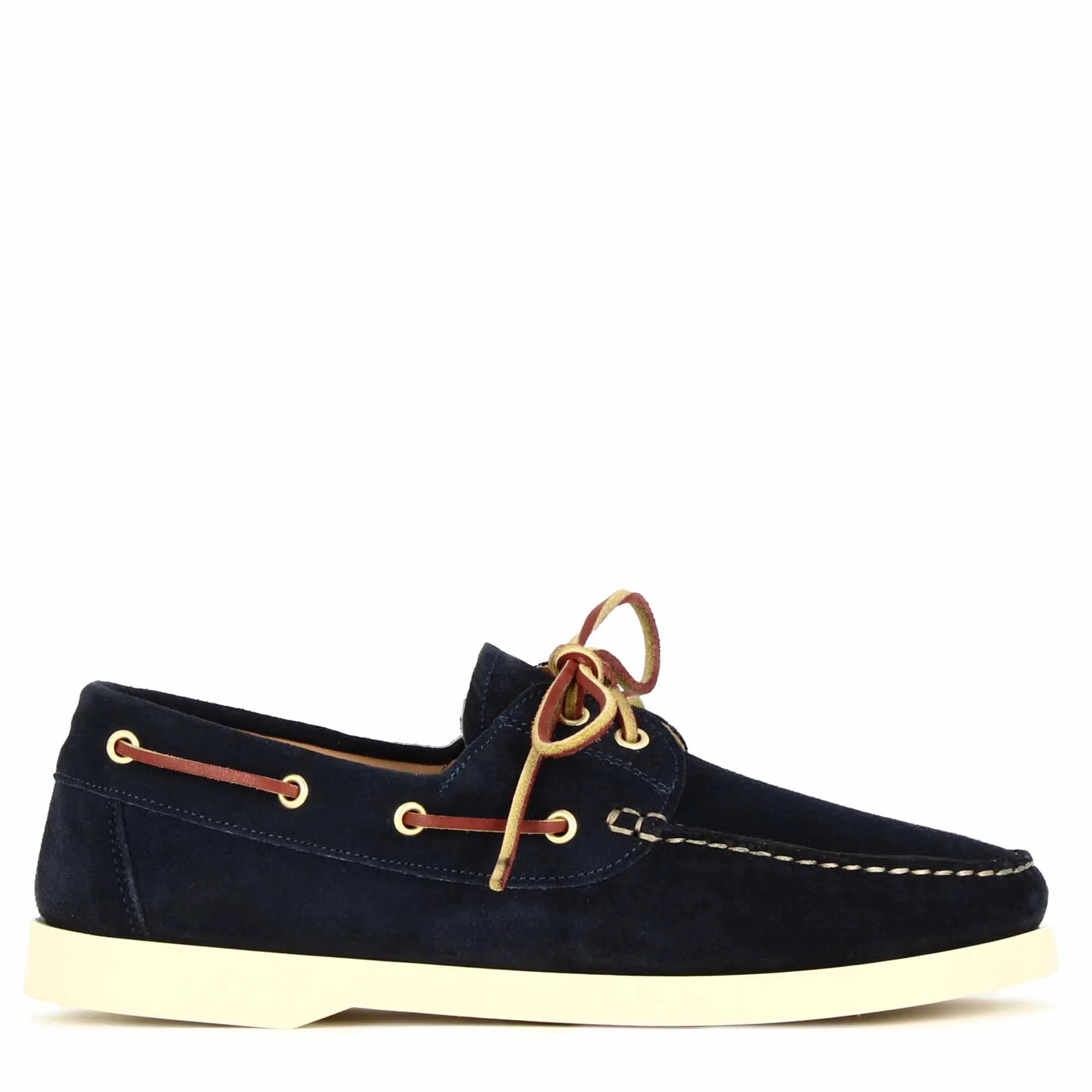 Men's boat moccasin in blue suede