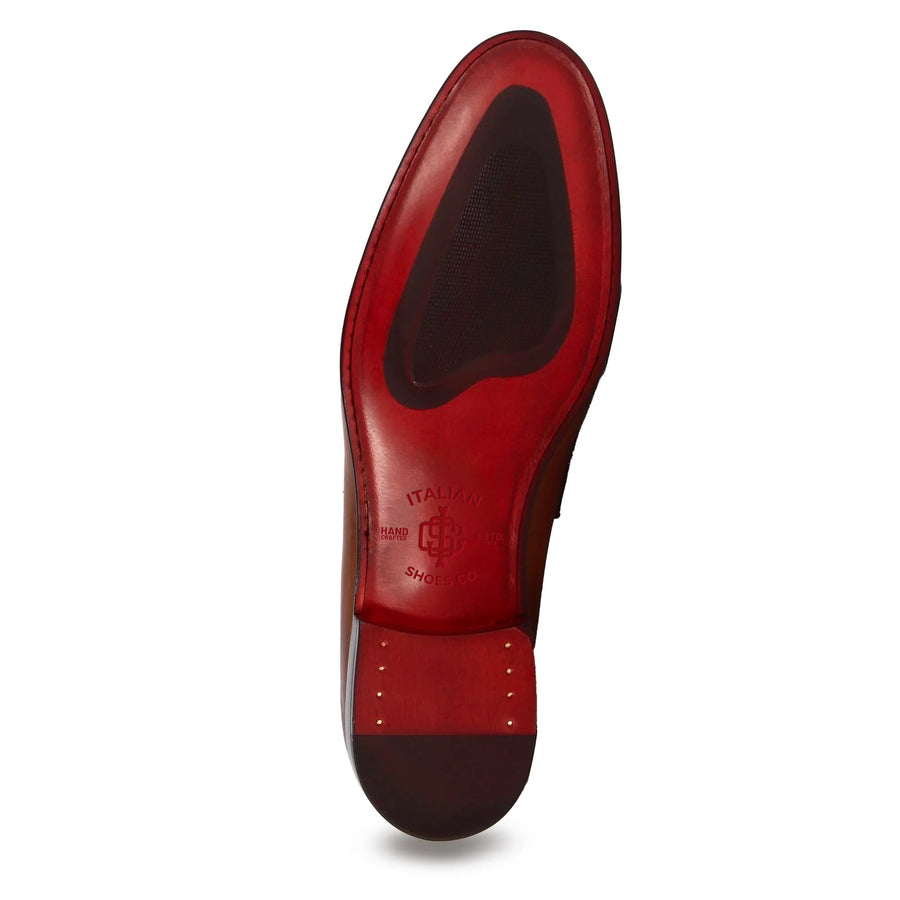 Classic Brown Leather Moccasin With Horsebit