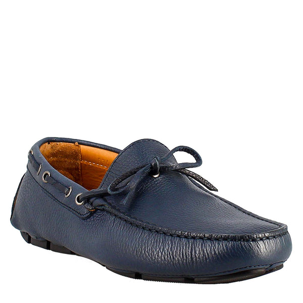 Leather Tubular Moccasin With Laces
