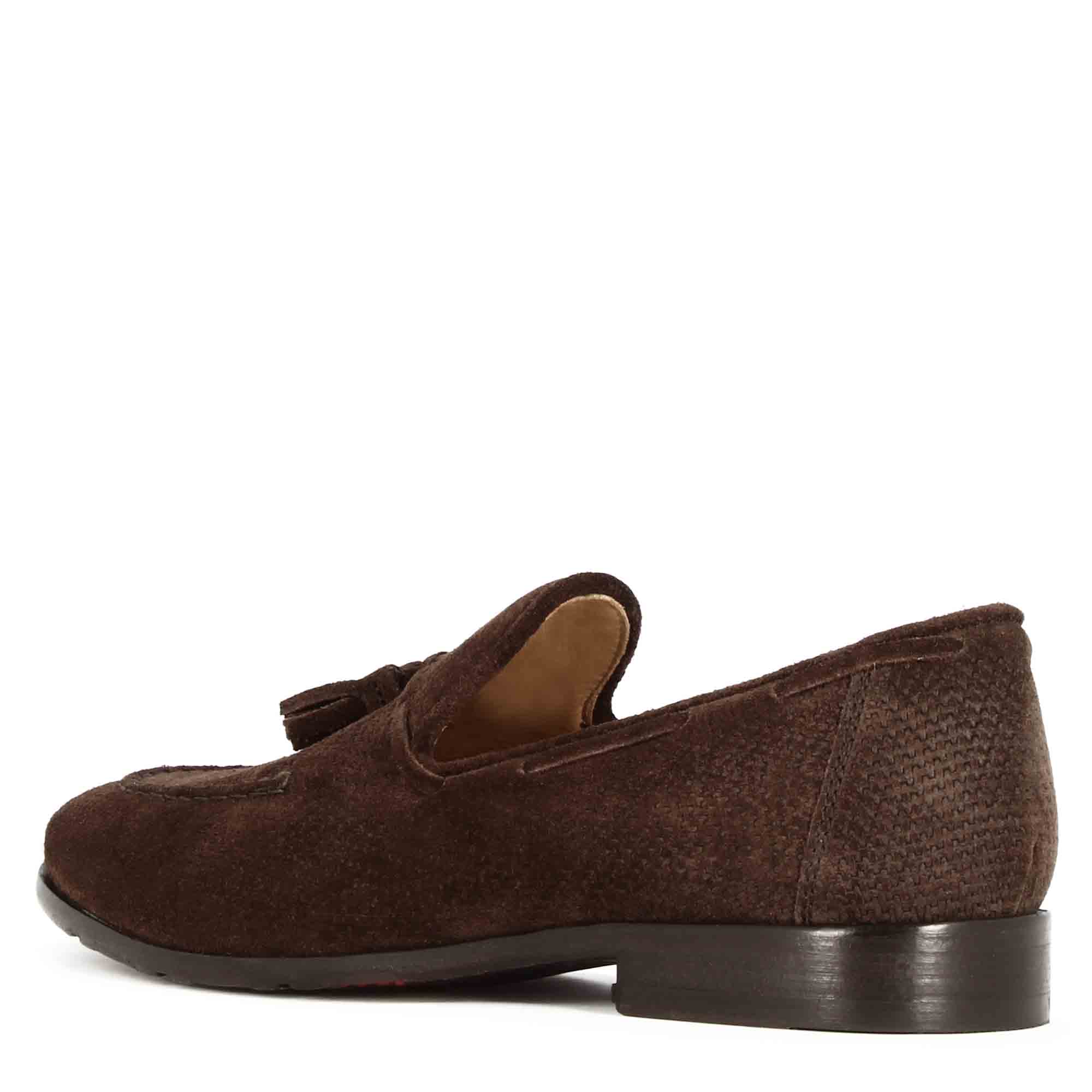 Suede Moccasin with Tassels