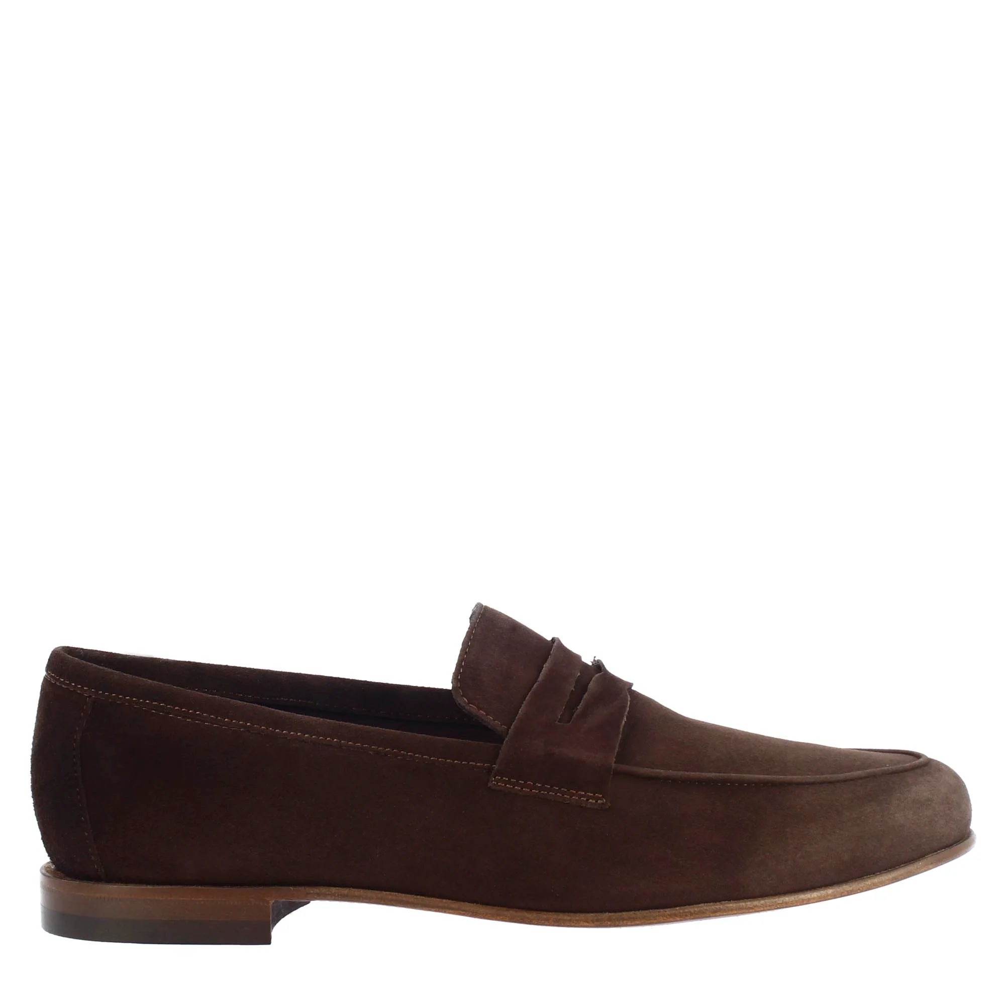 Dark Brown Suede Leather Loafers