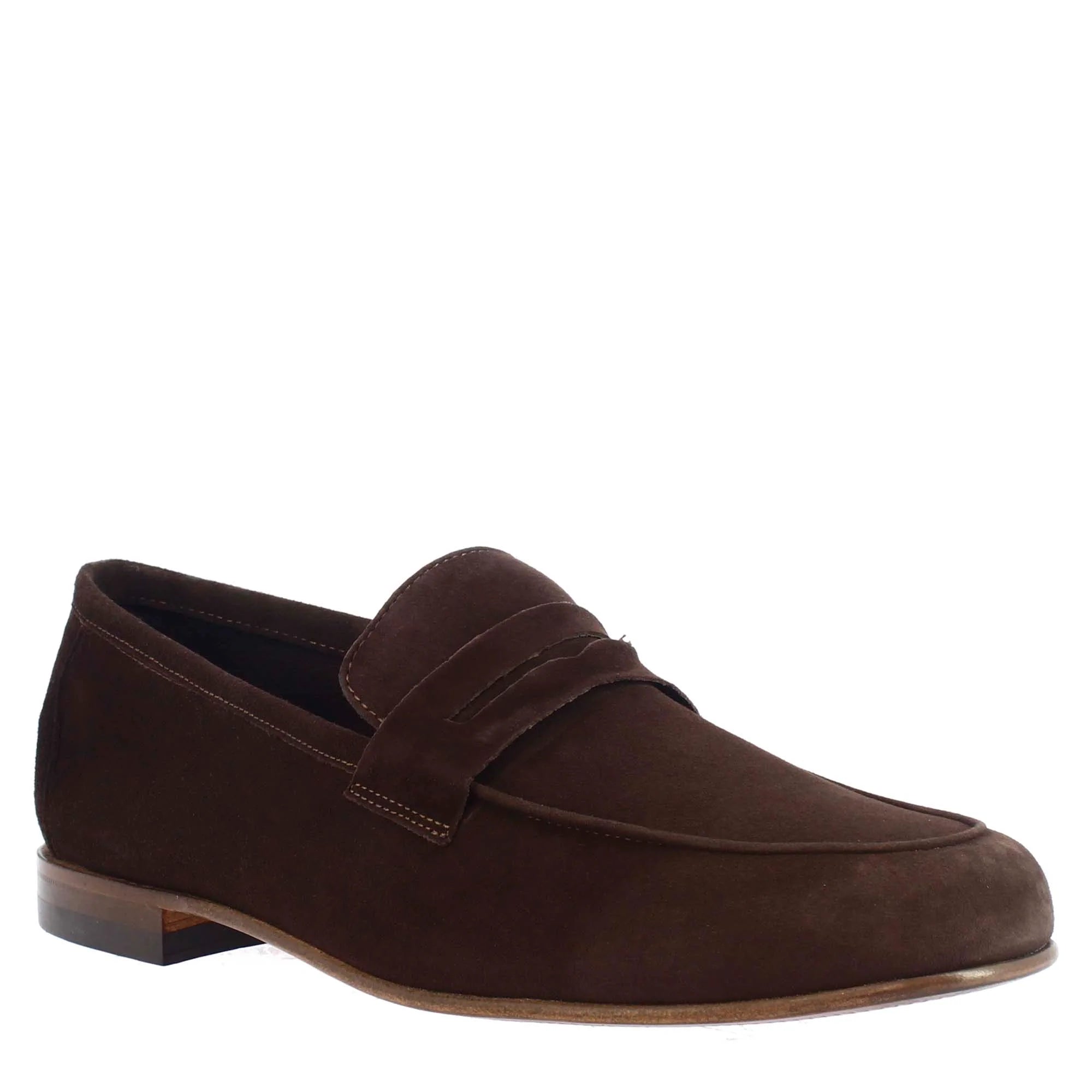 Dark Brown Suede Leather Loafers