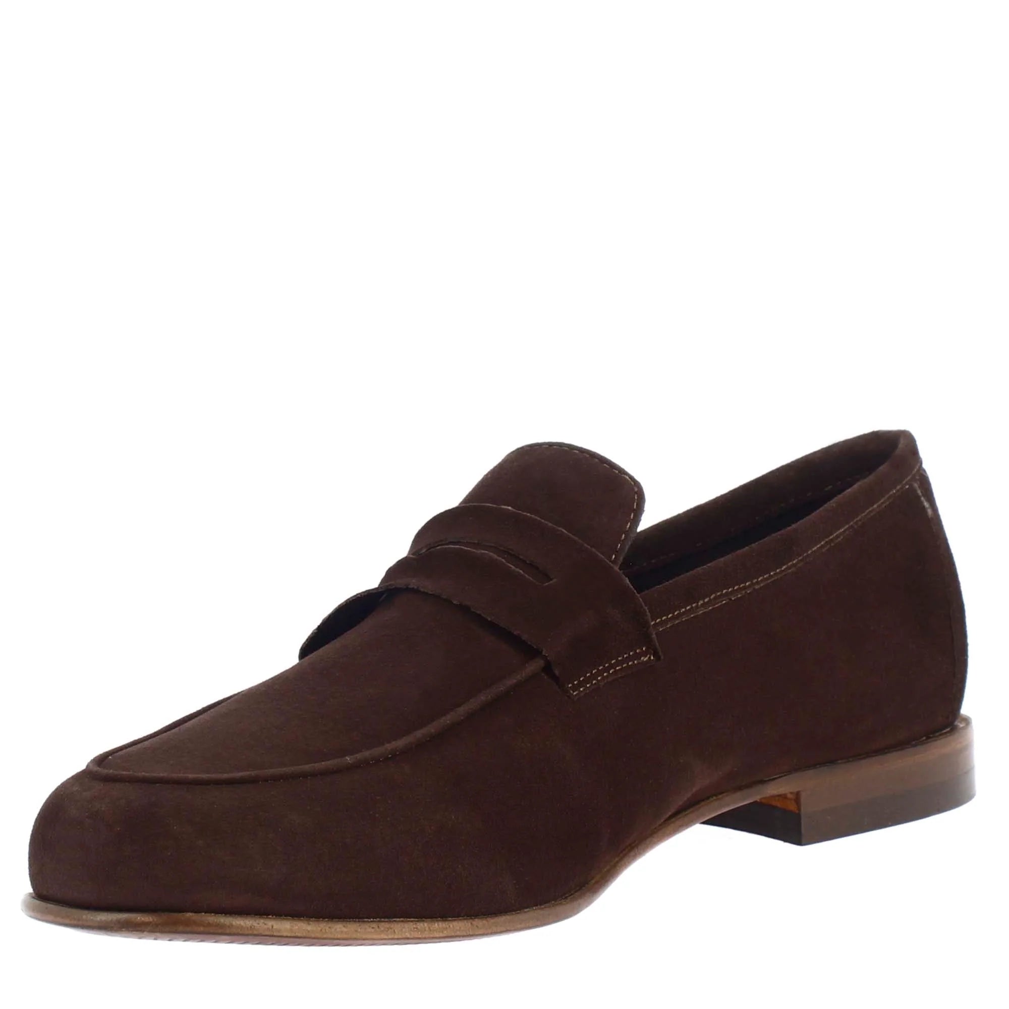 Dark Brown Suede Leather Loafers