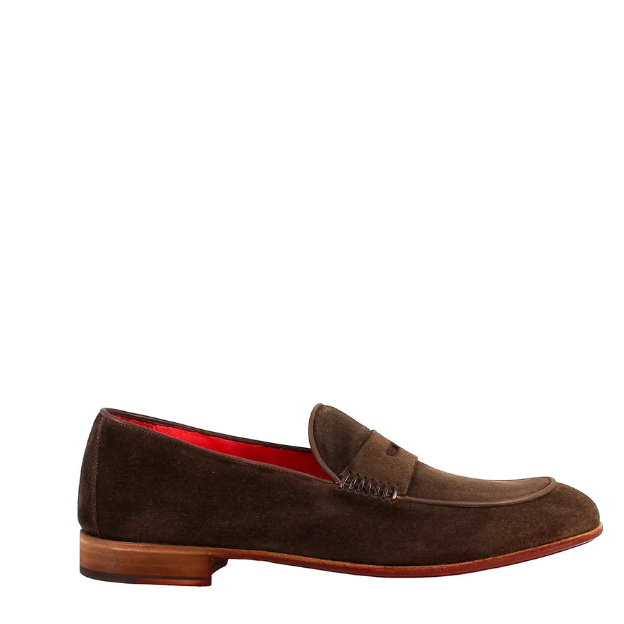 Brown Moccasin in Suede Leather