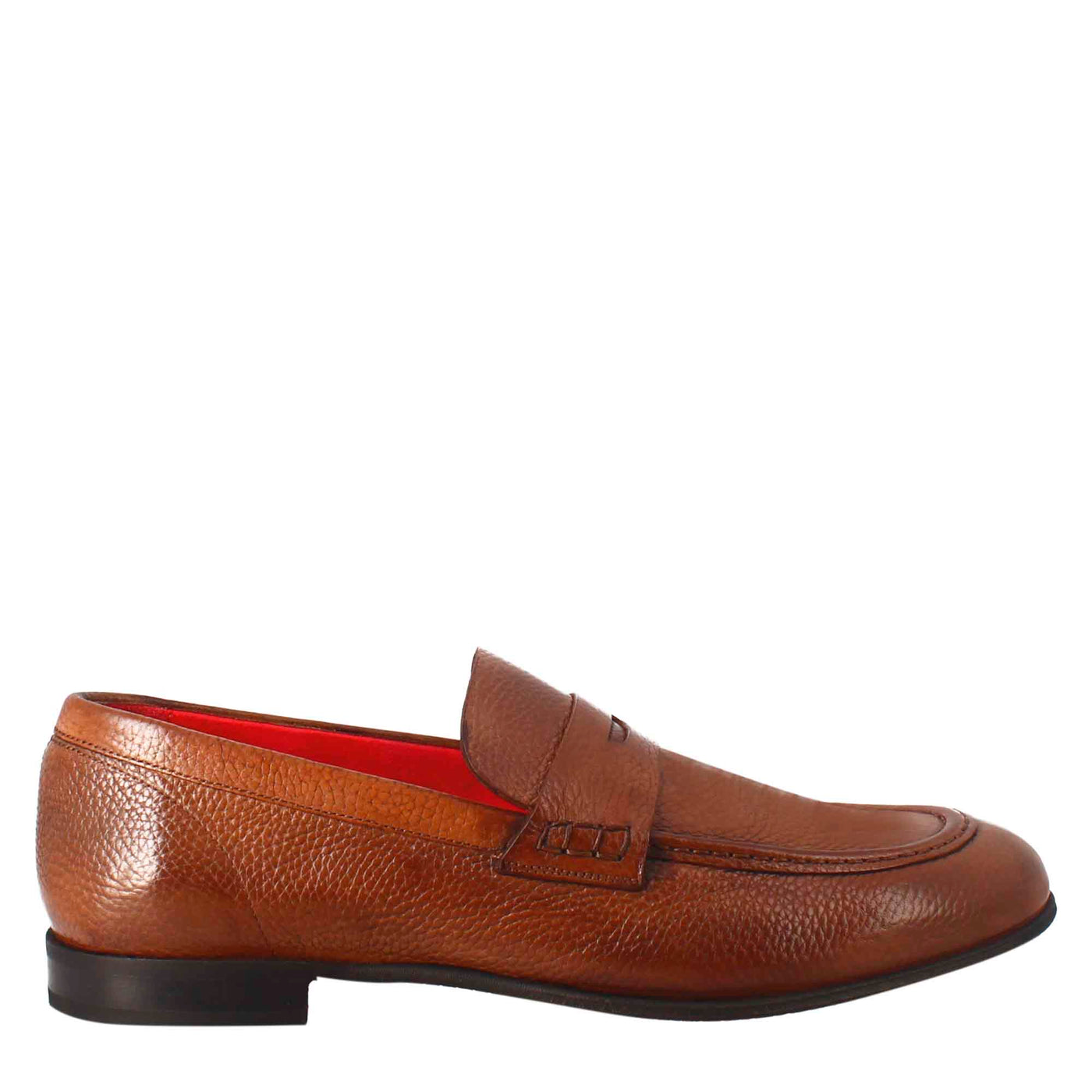 Men's Tan Moccasin in Leather