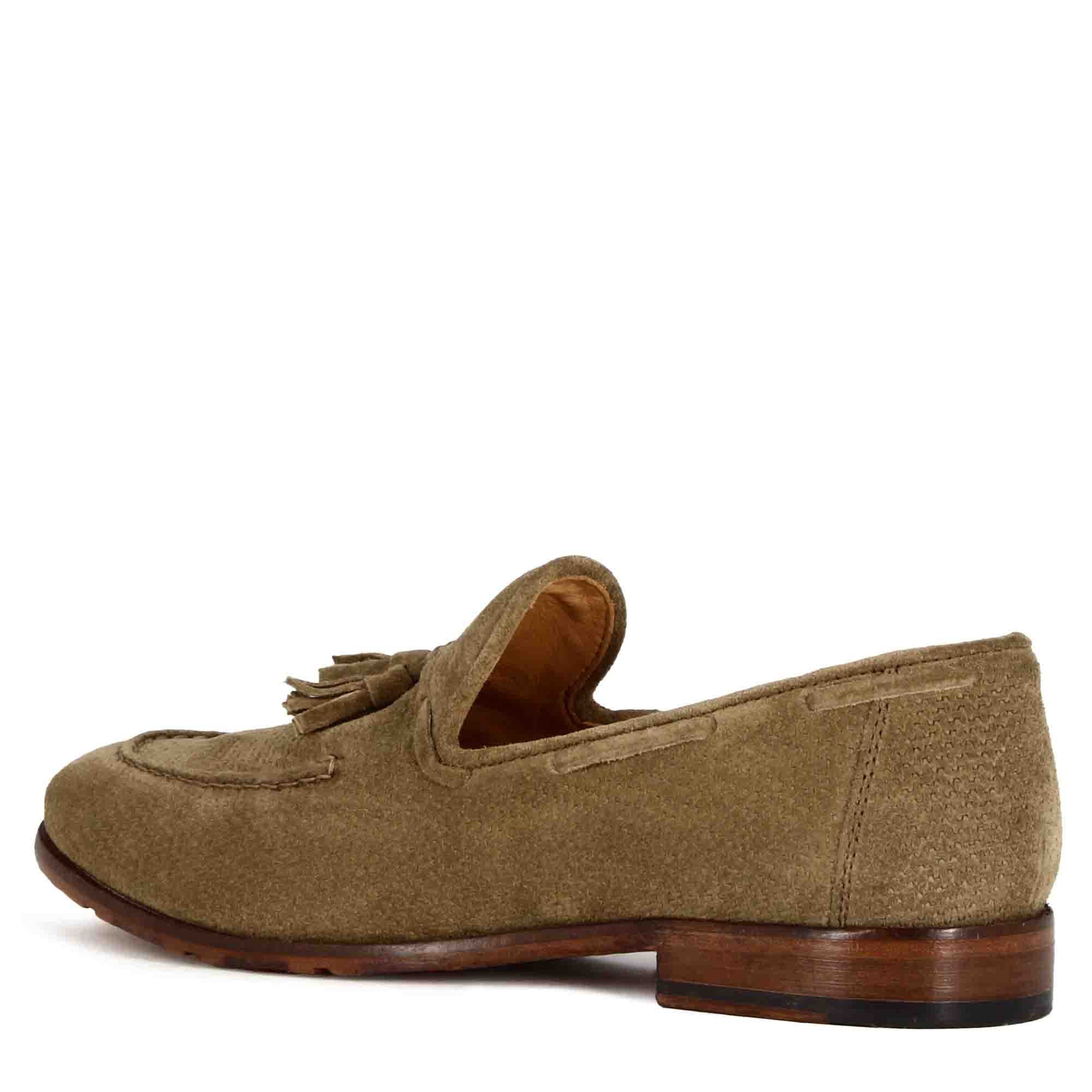 Suede Moccasin with Tassels