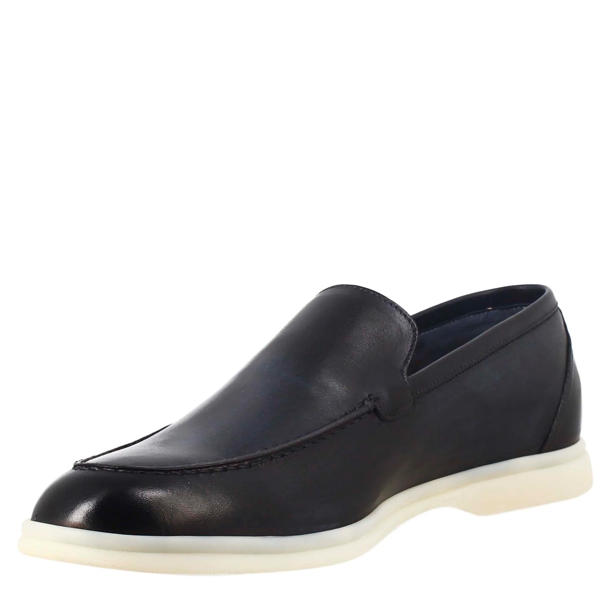 Black Full Grain Leather Loafers