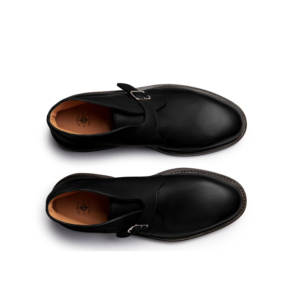 Single Monk Strap Ankle Boots