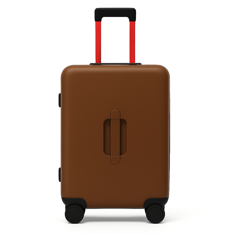 Luxury Wide Brown Trolley Luggage Bag