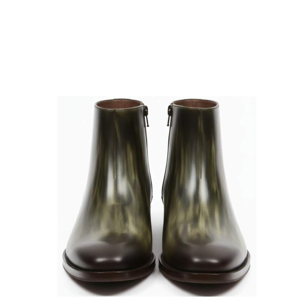 Italian Luxury Gradient Leather Chelsea Boots