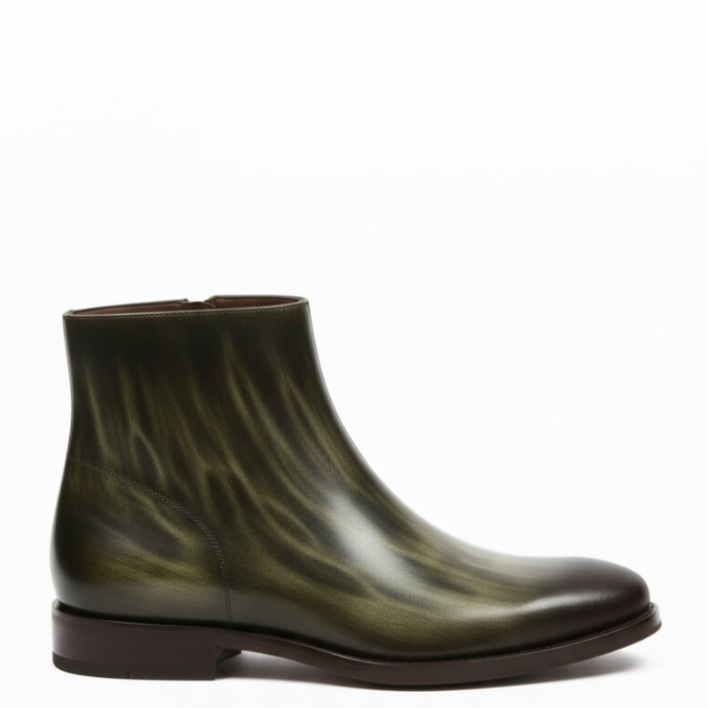 Italian Luxury Gradient Leather Chelsea Boots