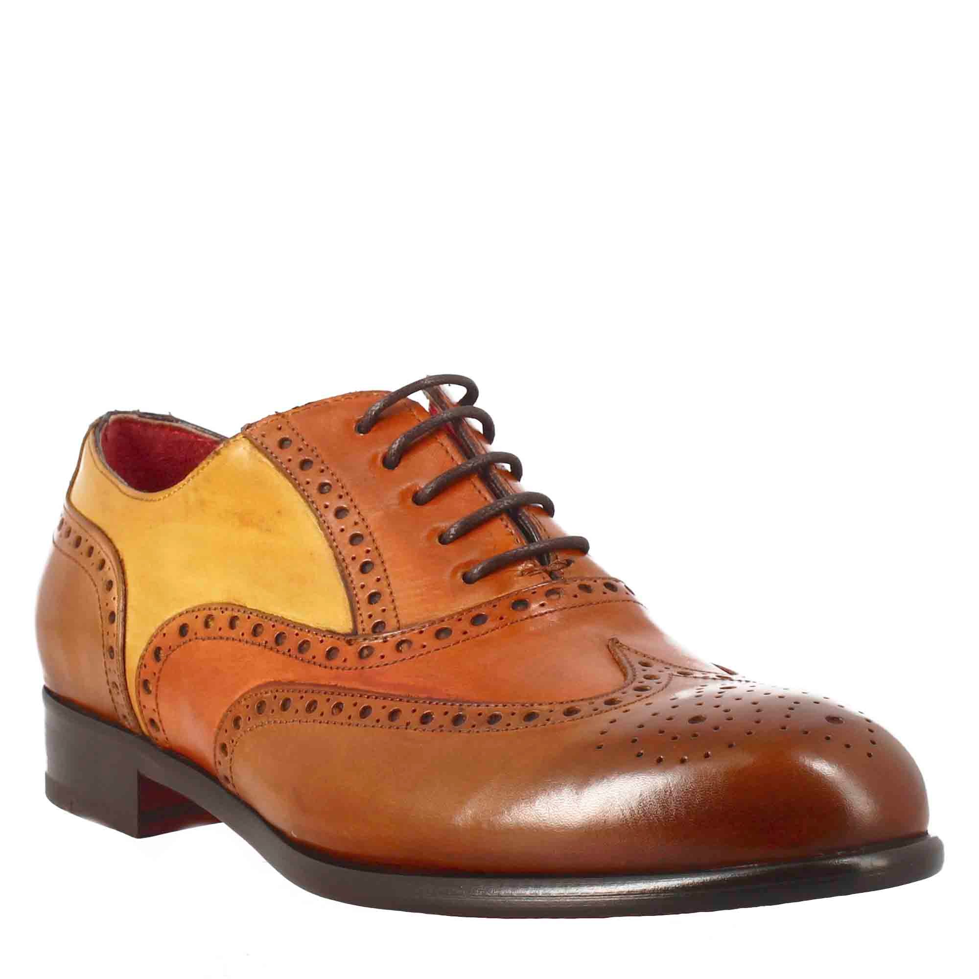 Brown and Yellow Oxford Brogue