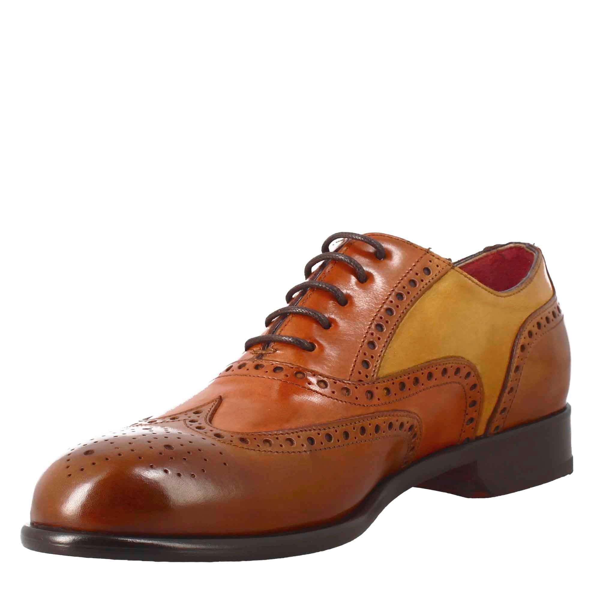 Brown and Yellow Oxford Brogue