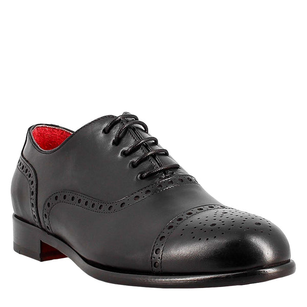 Semi Brogue Elegant Leather Oxford Shoe