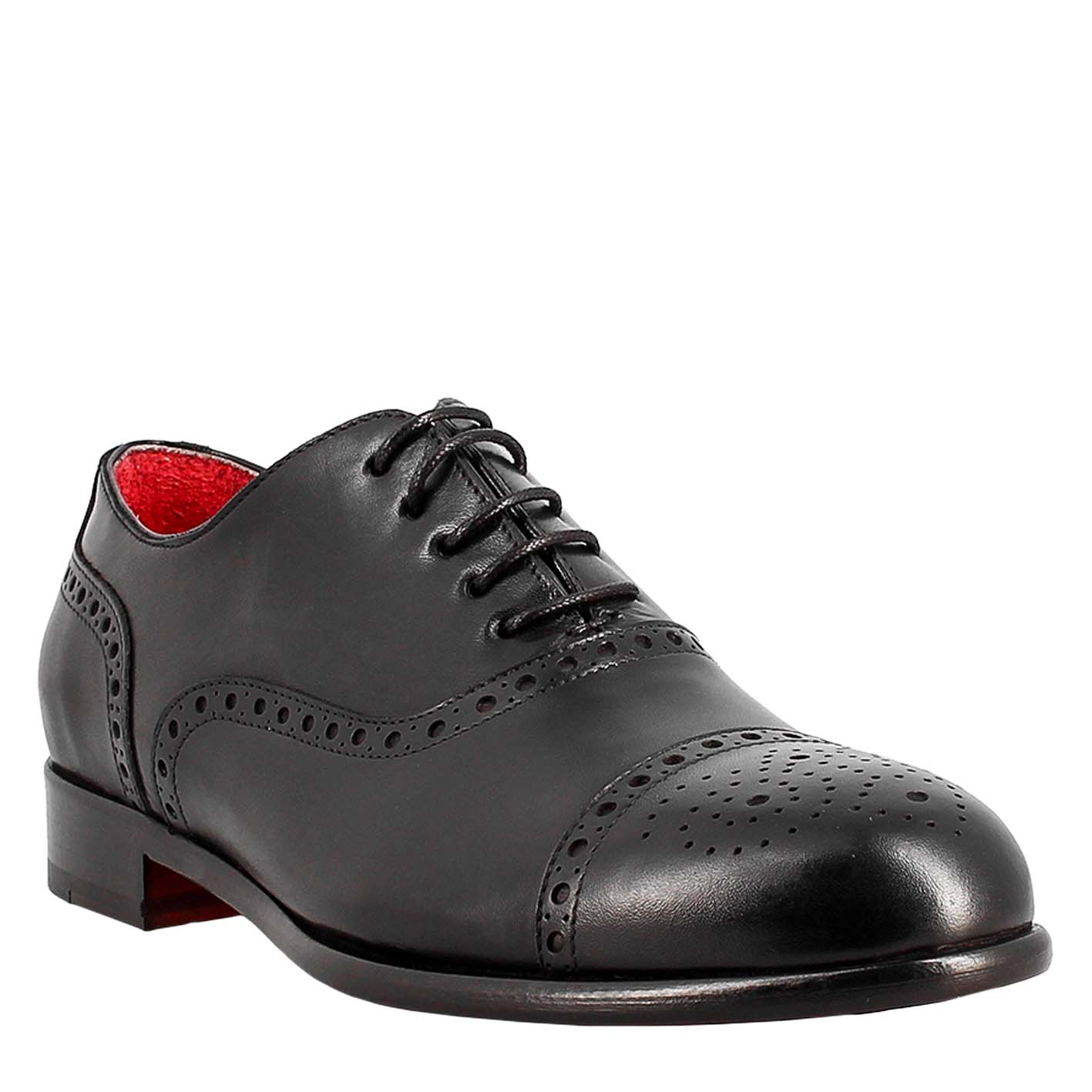 Semi Brogue Elegant Leather Oxford Shoes