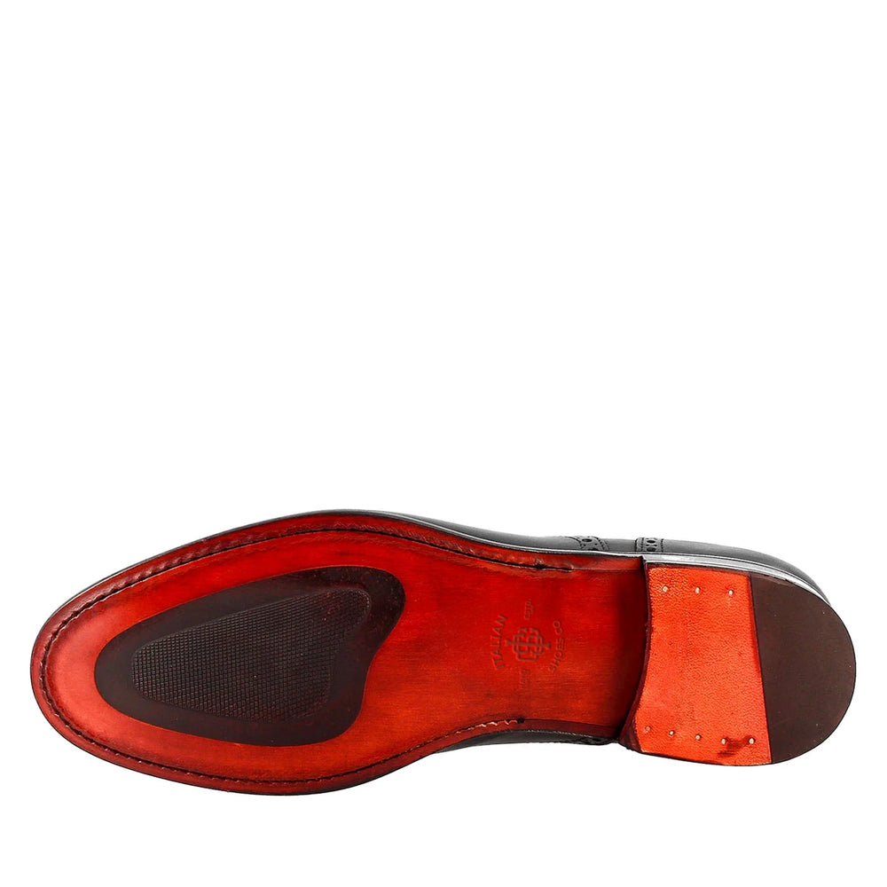 Semi Brogue Elegant Leather Oxford Shoe