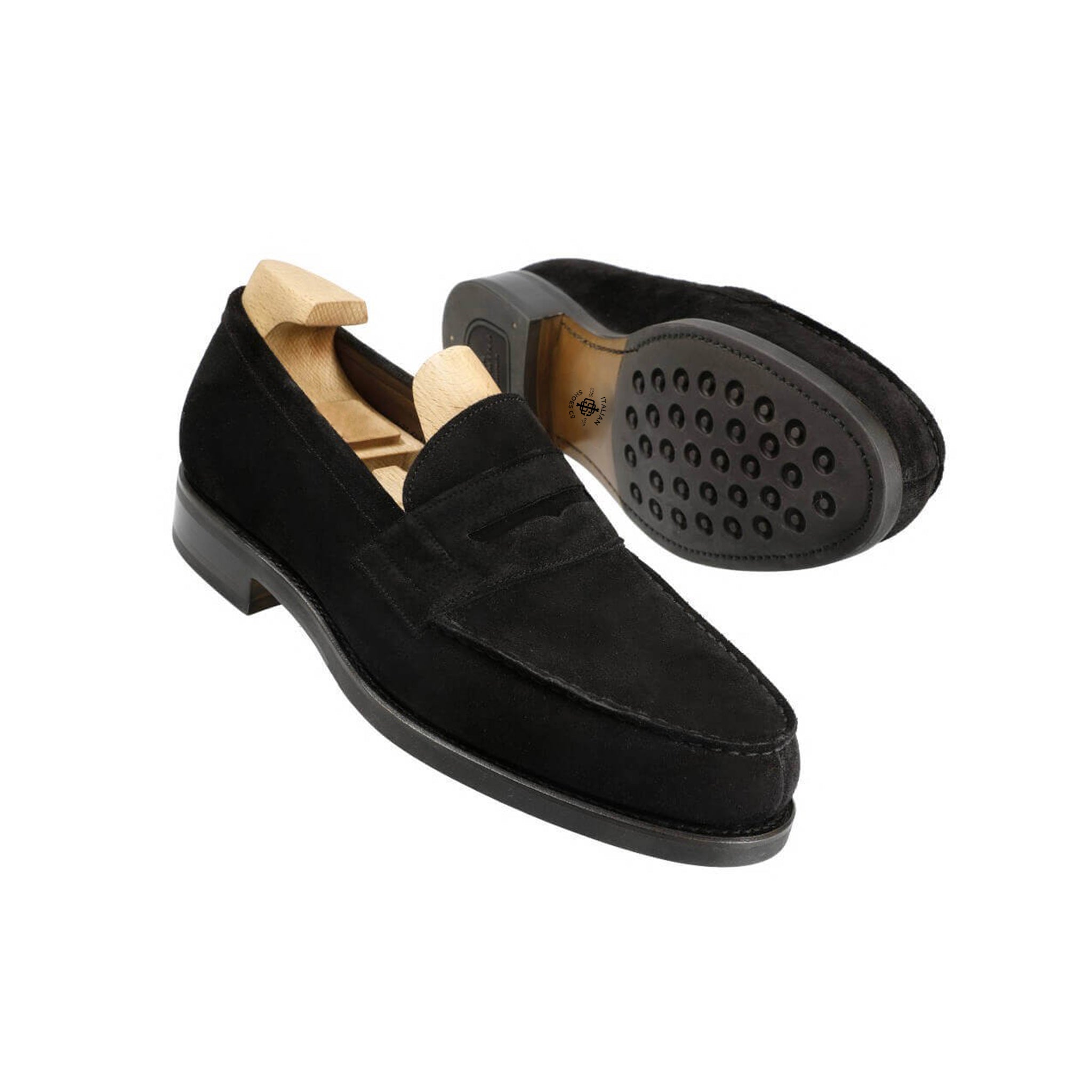 Marco Coal Leather Penny Loafer