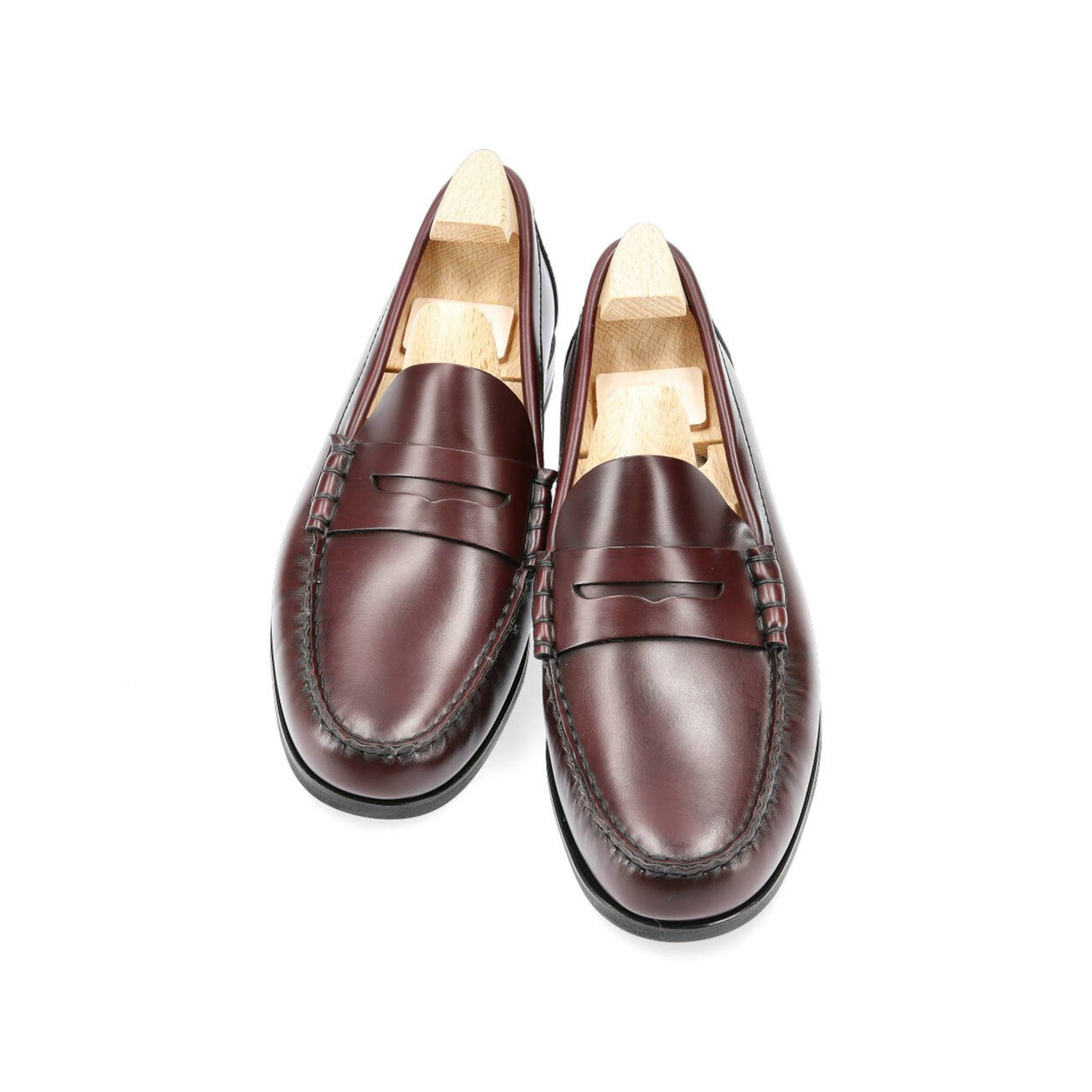 Burgundy Penny Leathers Loafers
