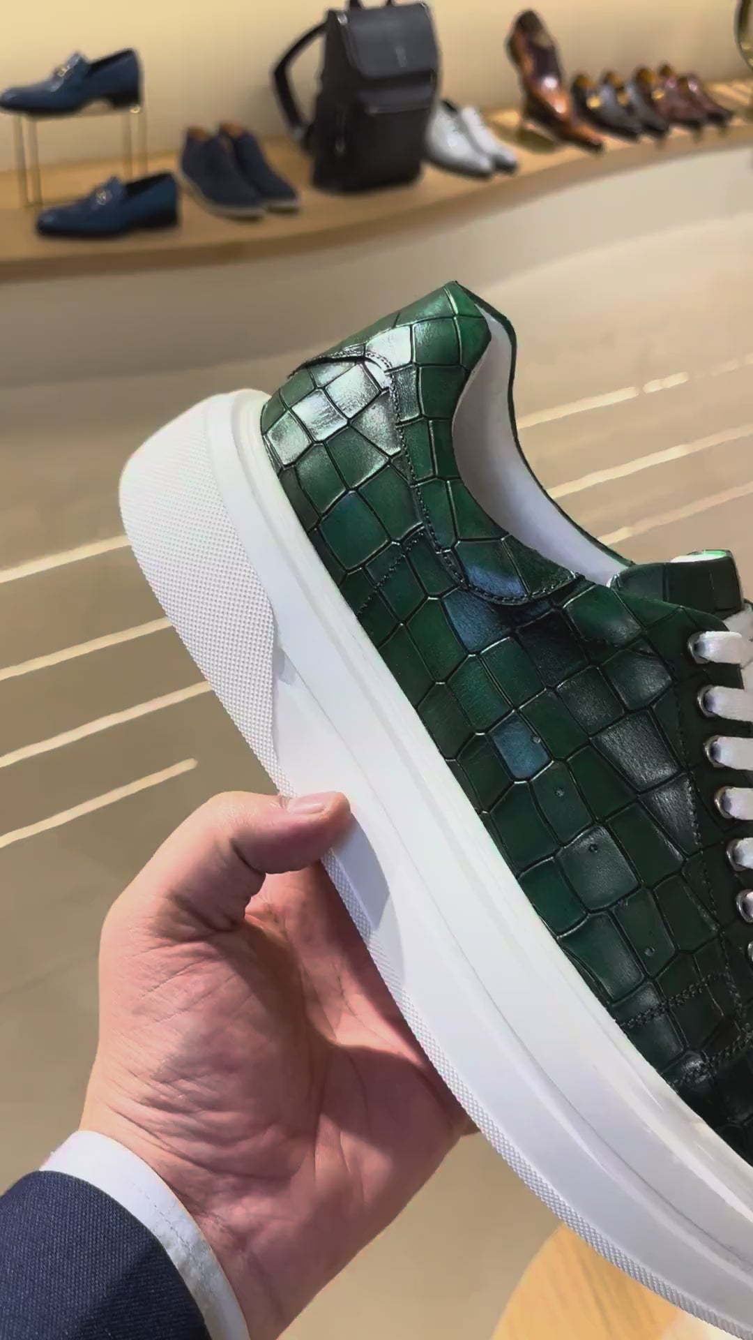 Italian Sculpted Moss Enigma Elite Sneakers