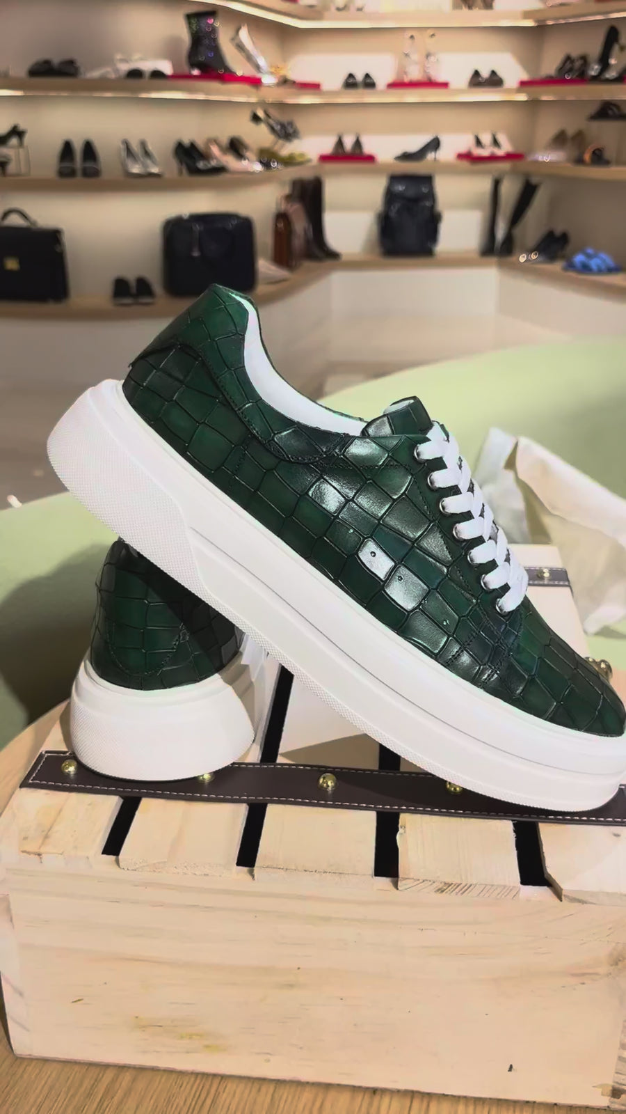 Italian Sculpted Moss Enigma Elite Sneakers