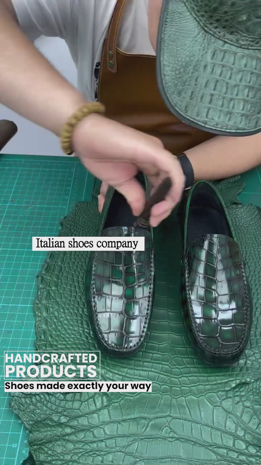 Crocodile Leather Loafer Men's Shoe isc